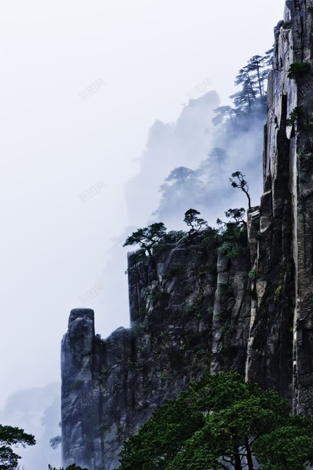 手绘山水风景插画jpg设计背景_新图网 https://ixintu.com 山水 插画 风景