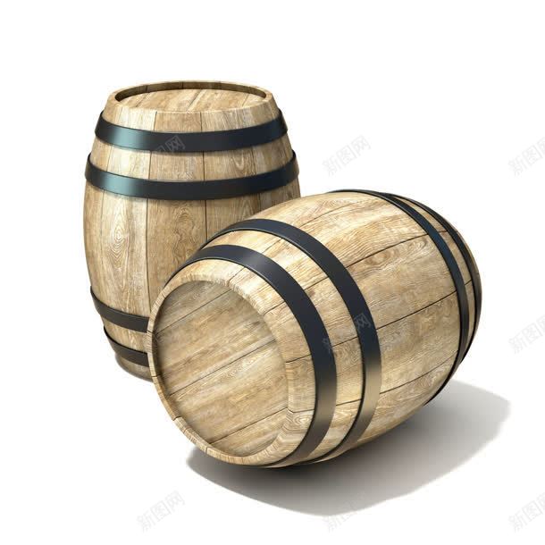 两只倒歪红酒木桶jpg设计背景_新图网 https://ixintu.com 木桶 红酒