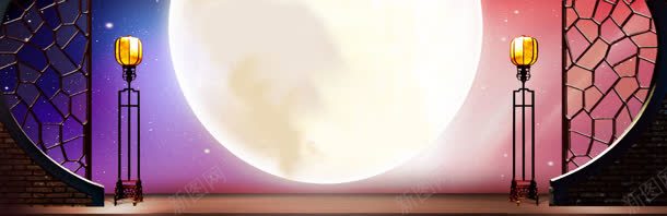 中秋节banner创意jpg设计背景_新图网 https://ixintu.com 1920PX 中秋 促销 新款 月饼 活动 淘宝 环保 风景
