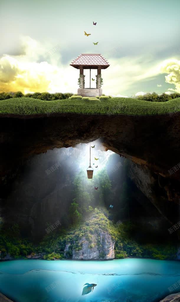 绿色草地亭子天空山丘背景jpg设计背景_新图网 https://ixintu.com 亭子 天空 山丘 素材 绿色 背景 草地