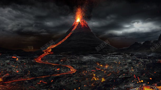 喷涌的火山海报背景jpg设计背景_新图网 https://ixintu.com 喷涌 海报 火山 背景