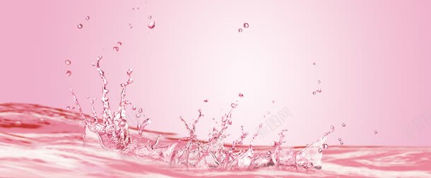 粉色背景jpg设计背景_新图网 https://ixintu.com 化妆品 护肤 水花 飞溅水花 淘宝 天猫 美妆海报 粉色背景