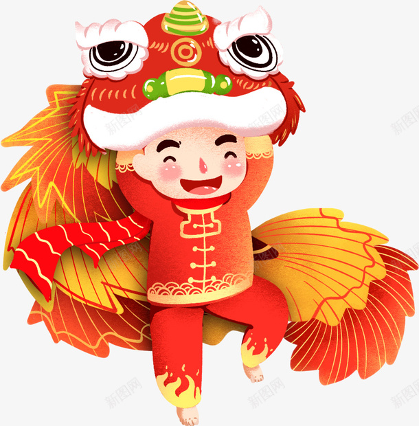 猪年大吉舞狮猪猪年贺岁