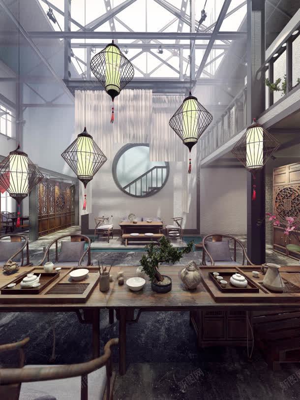 中国风茶楼海报背景jpg设计背景_新图网 https://ixintu.com 国风 海报 背景 茶楼