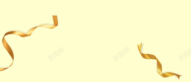 黄色背景金色丝带jpg设计背景_新图网 https://ixintu.com 丝带 背景 金色 黄绸子 黄色