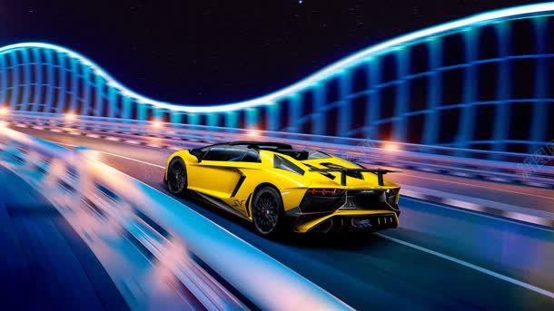 高速公路上的黄色赛车海报背景jpg设计背景_新图网 https://ixintu.com 海报 背景 赛车 高速公路 高速公路夜景 黄色