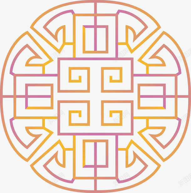 渐变月饼花纹png免抠素材_新图网 https://ixintu.com 中秋 月饼 花纹 装饰