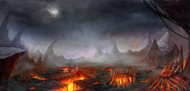 魔幻世界黑暗山谷海报背景jpg设计背景_新图网 https://ixintu.com 世界 压迫感背景 夜晚山谷 山谷 月亮山谷 海报 背景 魔幻 黑暗