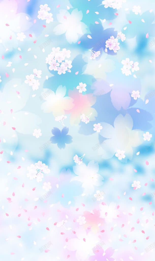 手绘梦幻花朵花瓣jpg高清背景_新图网 https://ixintu.com 梦幻 花朵 花瓣