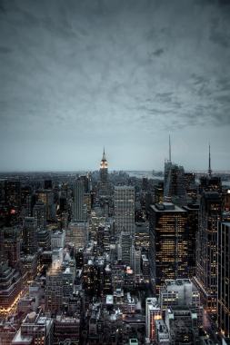 美国纽约曼哈顿洛克菲勒中心背景