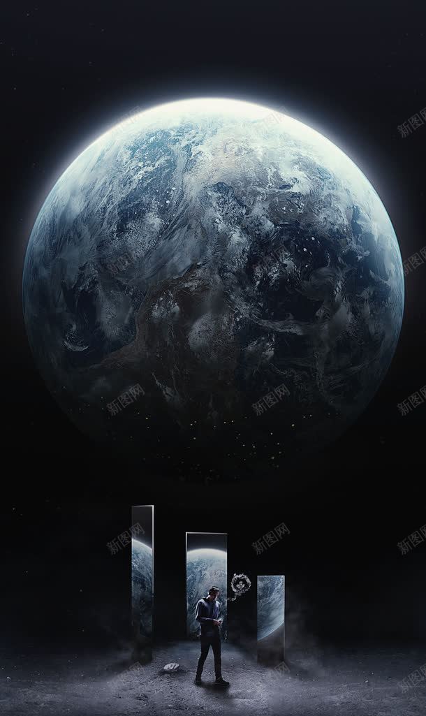 发光的地球星空海报jpg设计背景_新图网 https://ixintu.com 发光 地球 星空 海报