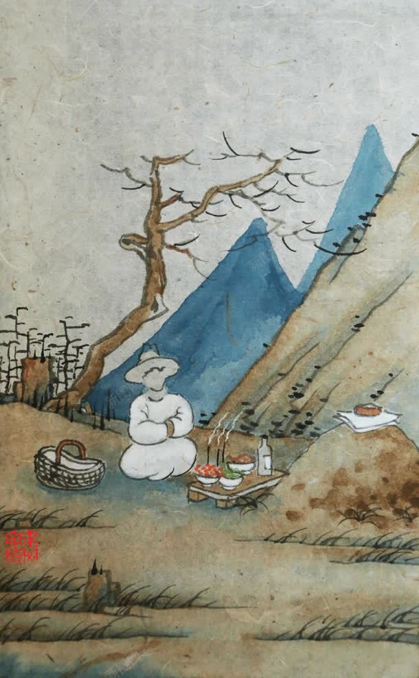 山间祭祀的人水墨画海报背景jpg设计背景_新图网 https://ixintu.com 山间 水墨画 海报 祭祀 背景