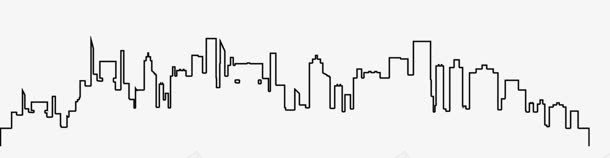 手绘黑色线条城市建筑png免抠素材_新图网 https://ixintu.com 城市 建筑 线条 黑色