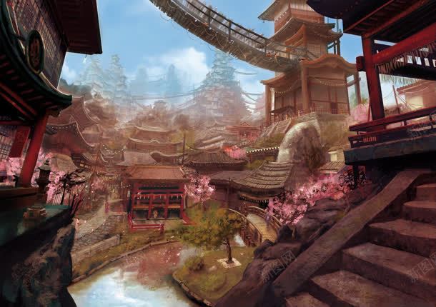 神雕侠侣游戏场景jpg设计背景_新图网 https://ixintu.com 场景 游戏