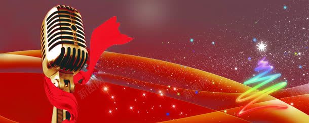 K歌MTV酷炫banner背景jpg设计背景_新图网 https://ixintu.com K歌 MTV 卡拉OK 唱吧 狂欢 红色背景 麦克风