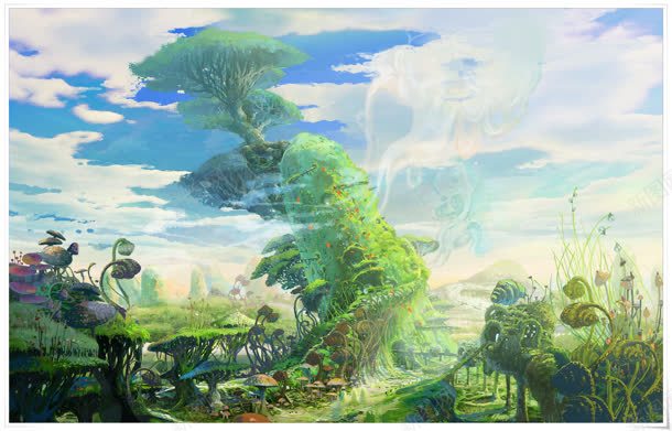 绿色树林天空截图jpg设计背景_新图网 https://ixintu.com 天空 树林 绿色