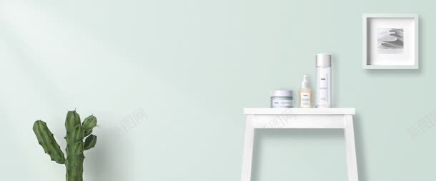 白色桌子化妆品海报背景jpg设计背景_新图网 https://ixintu.com 化妆品 桌子 海报 白色 背景