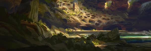 手绘奇山插画系列jpg设计背景_新图网 https://ixintu.com 插画 系列