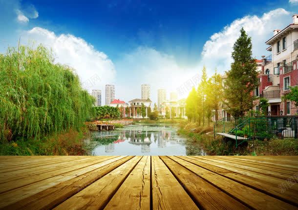 旅游景区摄影jpg_新图网 https://ixintu.com 公园 图片素材 天空 底纹背景 建筑 房子 旅游 旅游景区摄影图片 旅游景区摄影图片素材下载 景观 木板 树林 白云 背景花边 自然风光