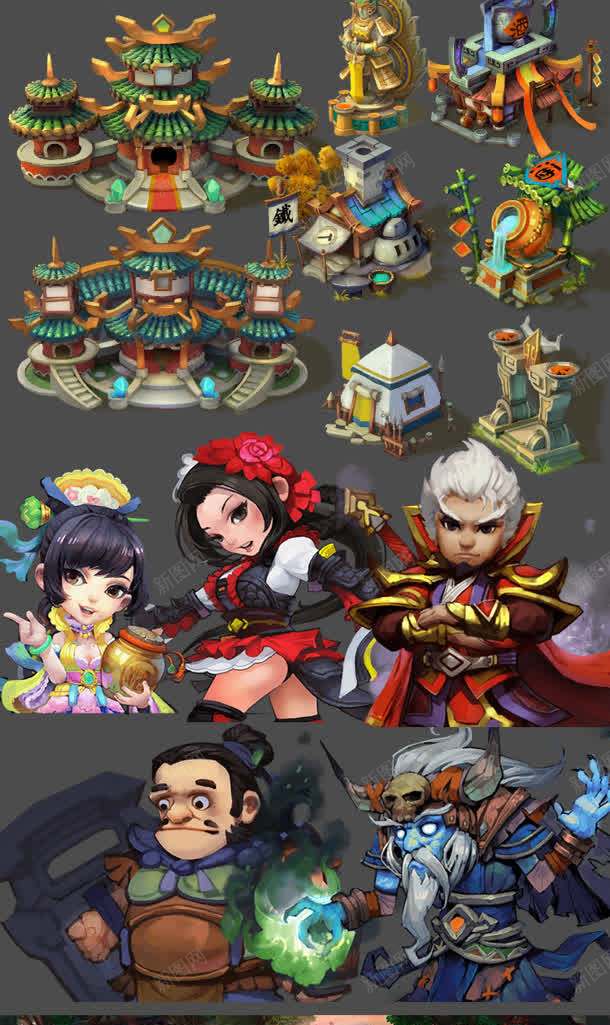 卡通Q版游戏美术资源jpg高清背景_新图网 https://ixintu.com 卡通 游戏 美术 资源
