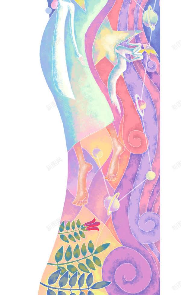 手绘治愈系画风插画jpg设计背景_新图网 https://ixintu.com 插画 治愈 画风