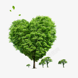 爱心绿树公益海报素材