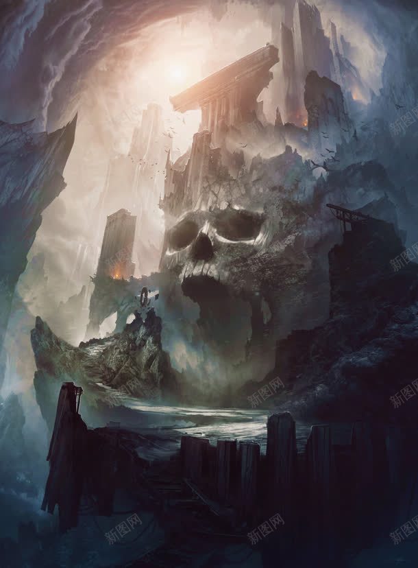 环境渲染效果恐怖建筑jpg设计背景_新图网 https://ixintu.com 建筑 恐怖 效果 渲染 环境