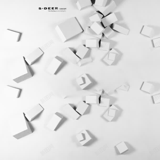 白色正方体凌乱海报背景jpg设计背景_新图网 https://ixintu.com 凌乱 正方体 海报 白色 背景