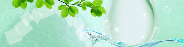 化妆品绿色丝瓜水海报背景bannerjpg设计背景_新图网 https://ixintu.com 化妆品绿色丝瓜水海报叶子树叶淡绿