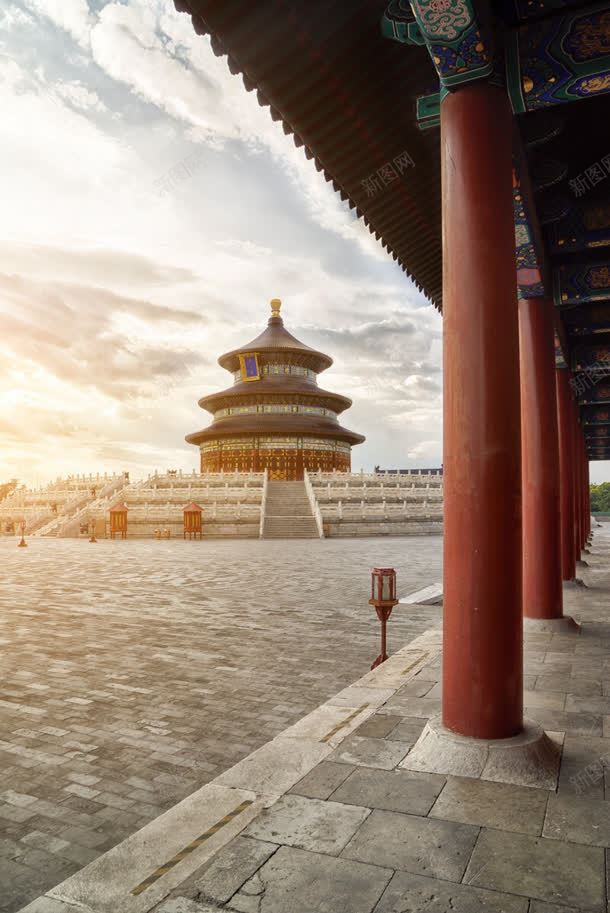 蓝天白云中国天坛jpg设计背景_新图网 https://ixintu.com 中国 天坛 白云 蓝天