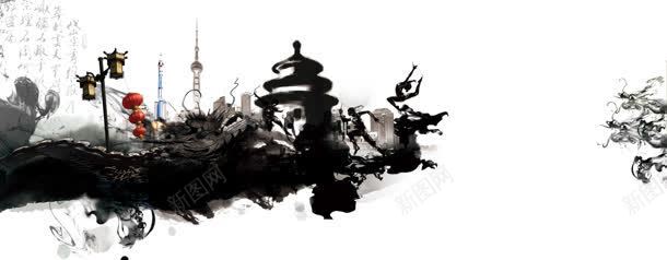 水墨画背景jpg设计背景_新图网 https://ixintu.com 中国画 中国风 体育 国画灯笼素材 水墨画 灯笼 田径 神舟飞船 舞蹈 路灯 龙