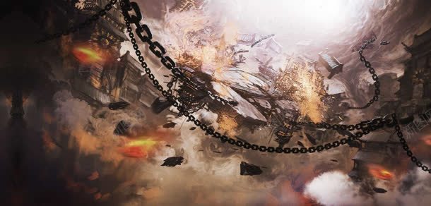 破碎石块锁链海报背景魔幻jpg设计背景_新图网 https://ixintu.com 海报 石块 破碎 背景 锁链 魔幻