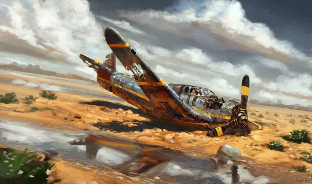 坠毁的飞机残骸插画jpg设计背景_新图网 https://ixintu.com 坠毁 插画 残骸 飞机