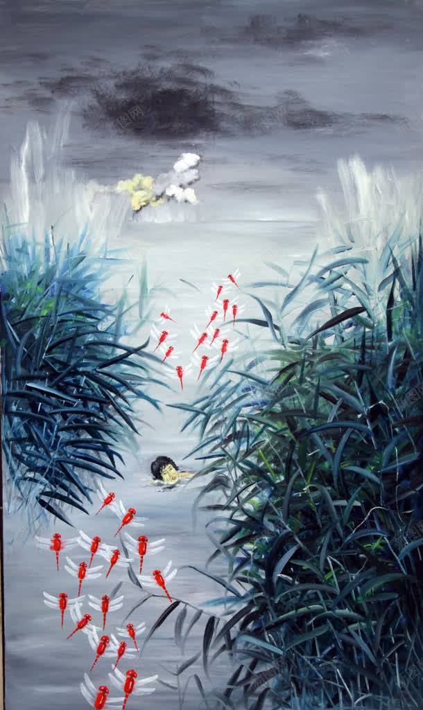 草丛中的红色蜻蜓动漫海报背景jpg设计背景_新图网 https://ixintu.com 海报 红色 背景 草丛 蜻蜓