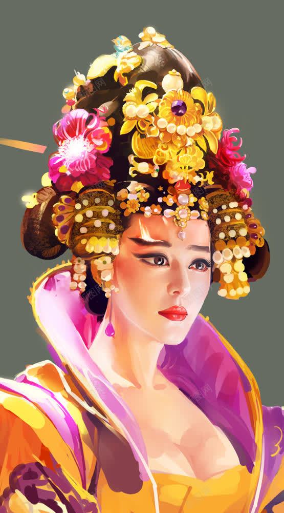 武媚娘头饰装饰图jpg设计背景_新图网 https://ixintu.com 头饰 装饰