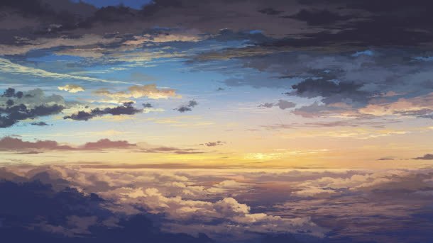 云层上的夕阳海报背景jpg设计背景_新图网 https://ixintu.com 云层 夕阳 层云 海报 背景