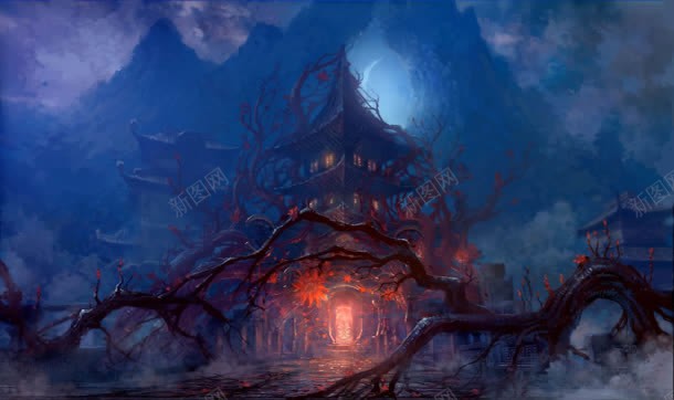 魔幻宫殿主页装修jpg设计背景_新图网 https://ixintu.com 主页 宫殿 装修 魔幻