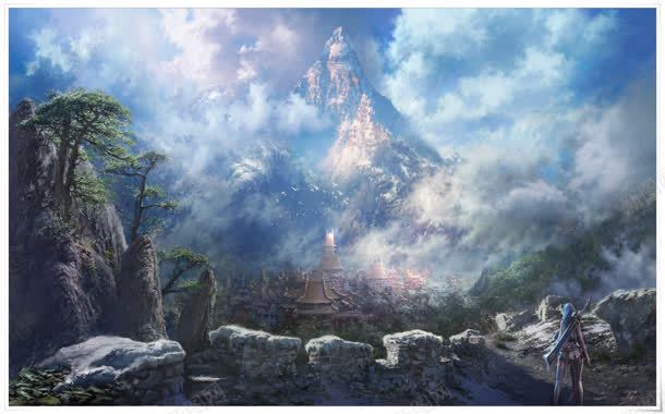 松树青山蓝天安碧云jpg设计背景_新图网 https://ixintu.com 松树 蓝天 青山