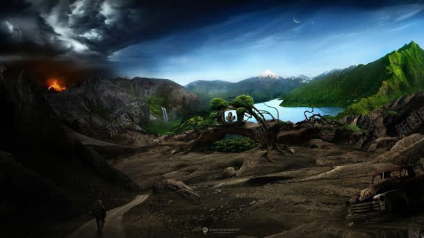 仙境魔幻宽屏背景jpg设计背景_新图网 https://ixintu.com 仙境 背景 魔幻