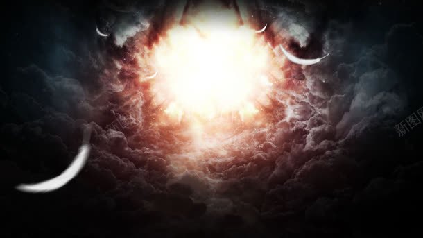 魔幻昏暗天空云层白色羽毛海报背景jpg设计背景_新图网 https://ixintu.com 云层 天空 昏暗 海报 白色 羽毛 背景 魔幻