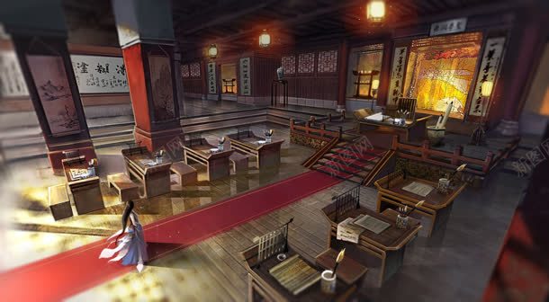 古代红毯灯光书香厅堂jpg设计背景_新图网 https://ixintu.com 书香 厅堂 古代 灯光