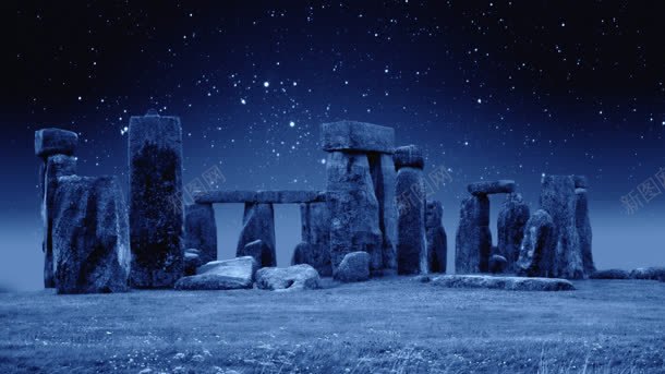 巨石阵的星空夜空jpg设计背景_新图网 https://ixintu.com 夜空 巨石阵 星空