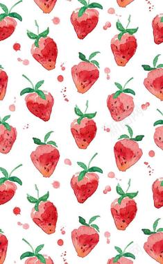 手绘彩色草莓平面图背景