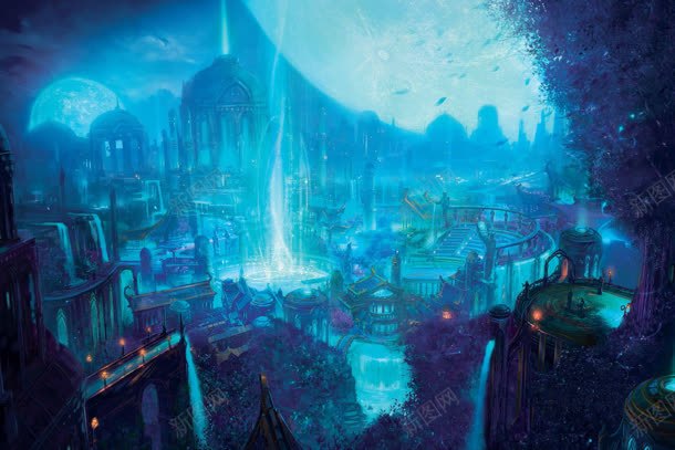 游戏场景魔幻玄幻城市jpg设计背景_新图网 https://ixintu.com 场景 城市 游戏 魔幻