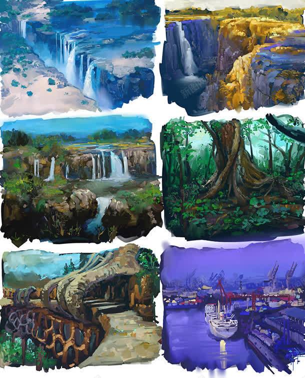 季节自然景观插画jpg设计背景_新图网 https://ixintu.com 季节 插画 景观 自然