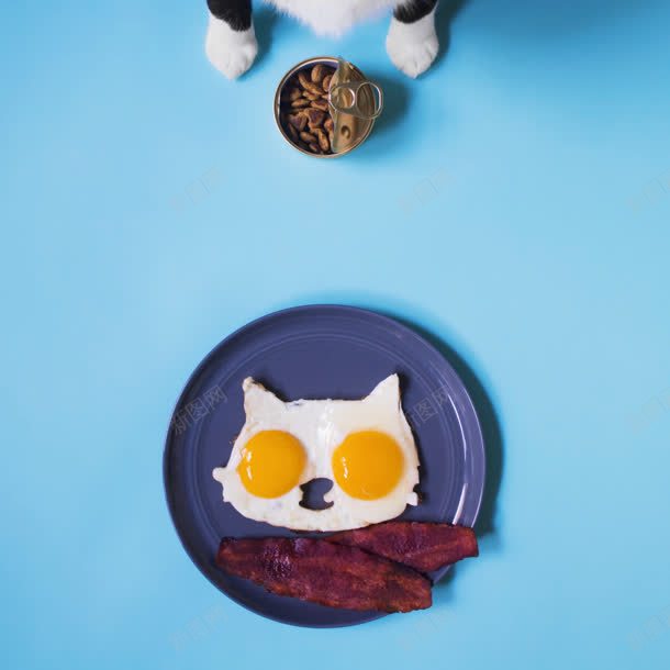 培根鸡蛋和黑猫海报背景jpg高清背景_新图网 https://ixintu.com 海报 背景 鸡蛋