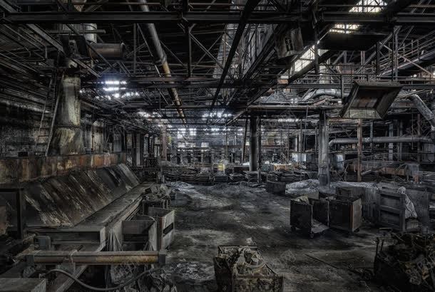 黑色废旧的工厂场景jpg设计背景_新图网 https://ixintu.com 场景 工厂 废旧 黑色