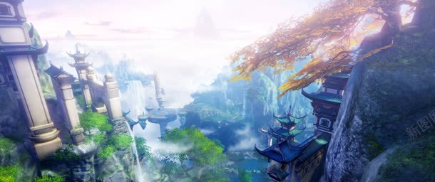 玄幻青云城堡背景jpg设计背景_新图网 https://ixintu.com 城堡 背景 青云