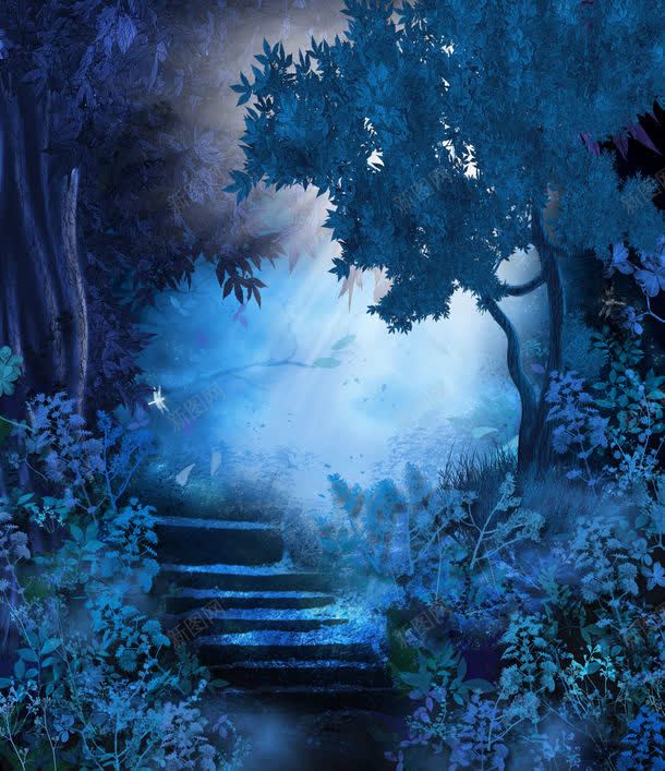 夜晚森林风景jpg设计背景_新图网 https://ixintu.com 台阶 图片素材 夜晚 夜晚森林风景高清图片图片 夜晚森林风景高清图片图片素材下载 夜景 月亮 树木 梦幻 森林 石凳 美景 背景花边 阶梯 风景 高清图片