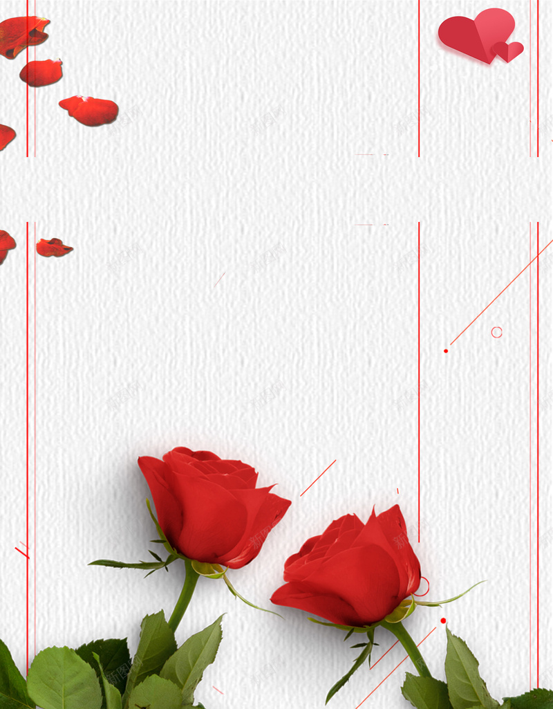 玫瑰花背景图底纹元素psd设计背景_新图网 https://ixintu.com 底纹背景图 玫瑰花 线条元素 花瓣